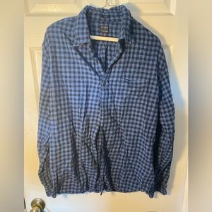 J CREW FLANNEL, MENS LARGE SLIM.